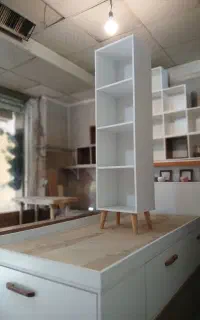 فروش کتابخانه چهار طبقه پایه چوب طبیعی