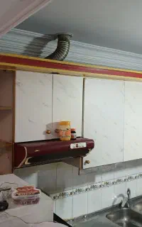 کابینت کارکرده تمام ام دی اف،حدود ۳متر بالا ۳پایین