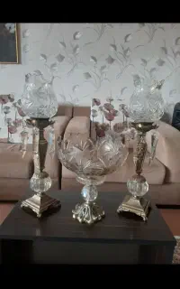 سه تیکه شمعدان و آجیل خوری