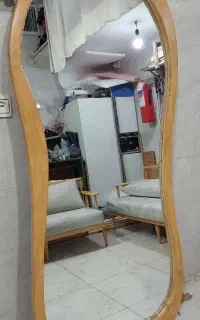آینه دفرمه چوب روس قدی آکبند