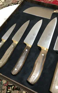ست ۶ تکه چاقو دسته گردو درجه یک