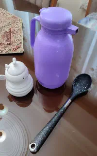 فلاسک چای عسل خوری قاشق سیلیکونی