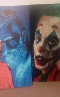 2 عدد تابلو مخمل قابل شستشو در حد نو