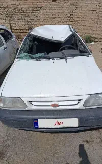 پراید تصادفی مدل ۹۸ از قبل بیرنگ