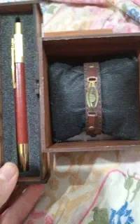 دستبند چرم و خودنویس کادویی