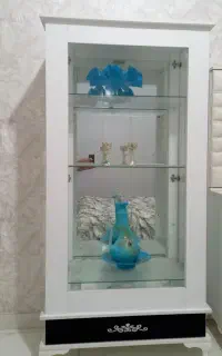 بوفه طرح مدرن سفید لامپ دار