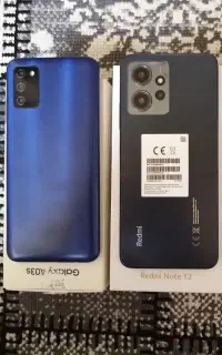2 عدد گوشی شیامی Redmi Note 12 و سامسونگ A03s