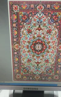 تابلو فرش و فرش سنتی جهت بافتن توسط بافنده