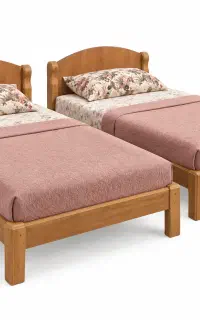 فروش دو عدد تخت خواب تک‌نفره چوبی