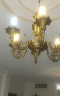 دو عددلوستر برنز ۶ شاخه سنگین و یک شاخه