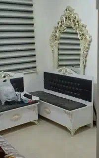 صندلی انتظار باکس دار.آینه قدی ۲ متری