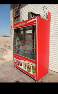 یخچال ۴درب قرمز مرتب وتاپینگ