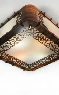 لوستر چوبی سقفی باکسی ۴۱در ۴۱ ارتفاع ۱۳