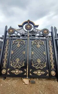 درب باغ ویلا پارکینگ حیاط سنگین مدرن کلاسیک