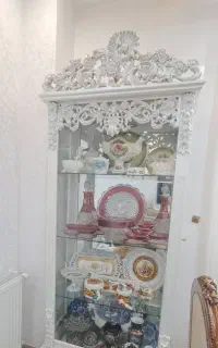 بوفه چوبی رنگ صدفی