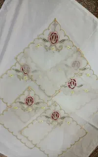 رومیزی و پرده حریر