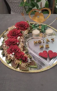 دسته گل عروس.دسته گل حنا.سینی حنا