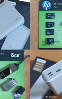 پاور بانک ROMOZZ 20000 دو عدد فلش ۸ گیگ و مموری رم