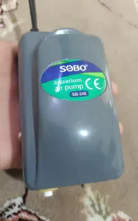 پمپ هوا وسایلی آکواریوم با یک عدد سنگ هوا گرد