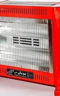 بخاری برقی پنج شعله پویان خزر قرمز ۲۲۰۰ وات