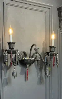 دیوار کوب کلاسیک تمام کریستال