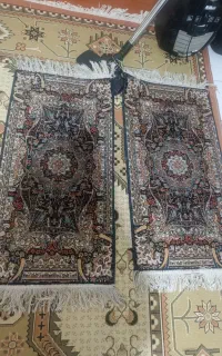 دوعدد فرش پادر سرمه ای