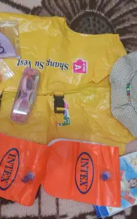 جلیقه عینک کلاه بازوبند شنا غواصی صندلی بادی ساحلی