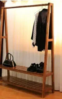 رگال لباس آویز دار چوب محکم