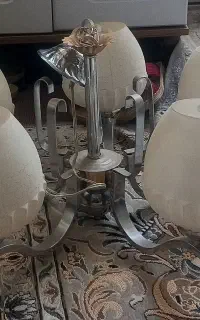 لوستر پنج شاخه سالم و پر نور