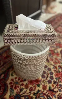 سطل زباله و جا دستمال کاغذی