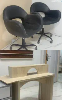 میز و صندلی چرخ دار سالنی