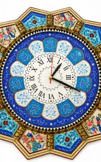 ساعت دیواری خاتم کاری مدل پرواز