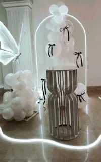 .بله برون. بادکنک آرایی.تزئین حنا.جایگاه