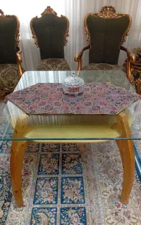 میز غذا خوری تک با شیشه