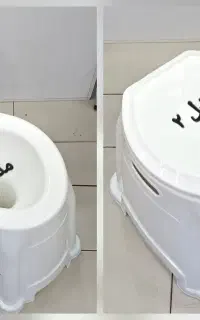 توالت فرنگی سیار پلاستیک دوربسته کد۲ ارسال رایگان