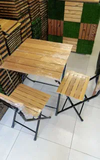 میز صندلی تاشو صندلی چوبی صندلی چوب و فلز ترموود