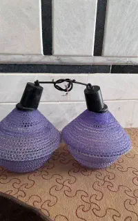 دو عدد لوستر فانتزی بنفش