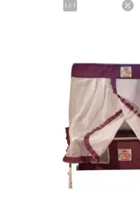 گهواره شادی رنگ بادمجانی در حد نو