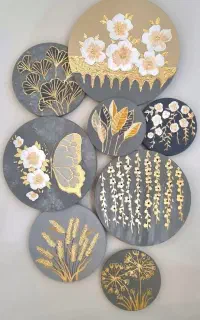 دیوارکوب وتابلو بشقاب سفالی تابلو مدرن