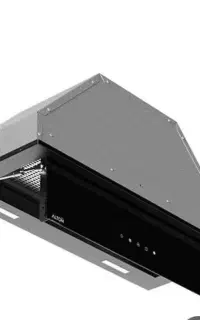 هود کف شیشه دوموتور توربو استیل مشکی