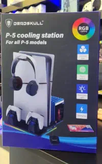 Stand deadskull PS5 .شارژر دو دسته + فن خنک‌کننده