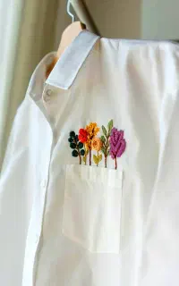 گلدوزی روی لباس