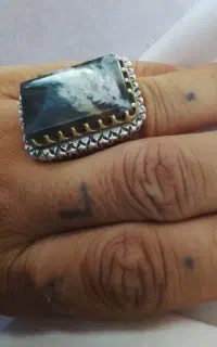 انگشتر نقره بزرگ