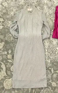 لباس مجلسی کرم صورتی لمه
