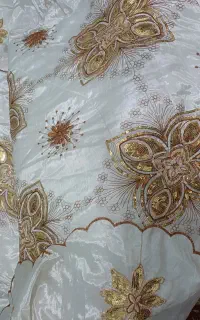 روتختی دونفره خارجی طلایی تمام پولک دوخته شده