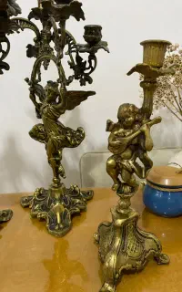 شمعدانی فرشته آنتیک (جای لامپ هم داره )