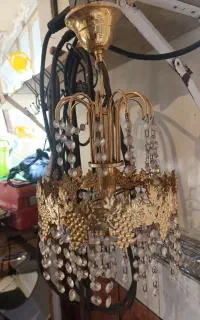 لوستر آویز دو عدد در حد نو رنگ ثابت تمیز