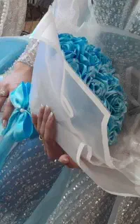 دسته گل روبانی