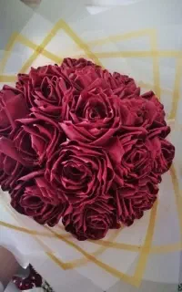 دسته گل روبانی