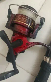ست چوب و چرخ ماهیگیری با پک کامل و اضافه